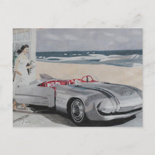 Die Zukunft aus den 50er Jahren Postkarte