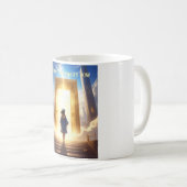 Die Zukunft beginnt jetzt Abschlussbecher Kaffeetasse (VorderseiteRechts)