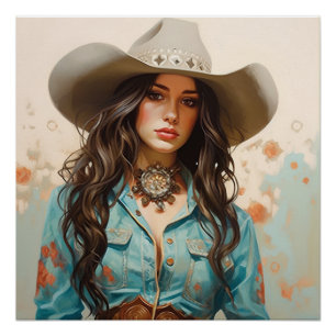 Die Zukunft: Cowgirl Wall Art Poster