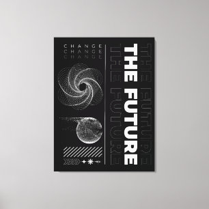 Die Zukunft der Abstrakten Typografie verändern Leinwanddruck