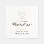 Die Zukunft der engagierten Partei Herr und Frau Serviette (Vorderseite)