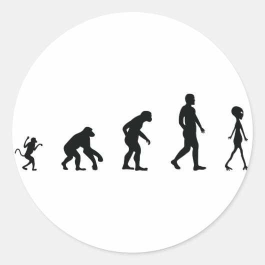 Die Zukunft der menschlichen Evolution Runder Aufkleber (Vorderseite)