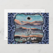 Die Zukunft der Stadt des Lichts Postkarte (Vorne/Hinten)