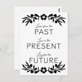 Die Zukunft der Vergangenheit Postkarte (Vorne/Hinten)