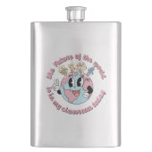 Die Zukunft der Welt ist in meiner Klasse Flachmann (Vorderseite)