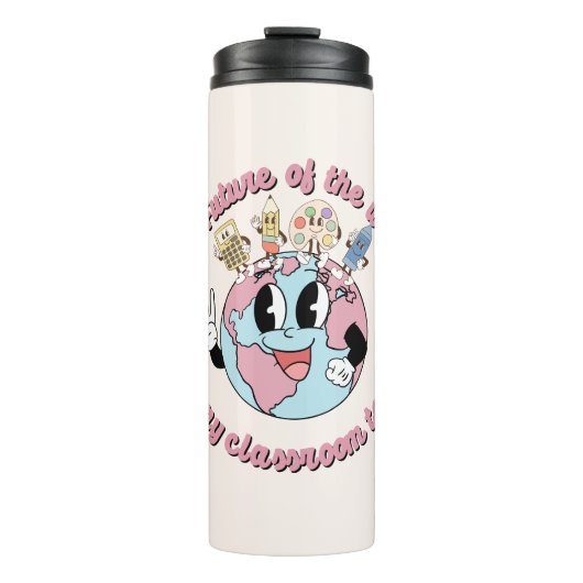 Die Zukunft der Welt ist in meiner Klasse Thermosbecher (Vorderseite)