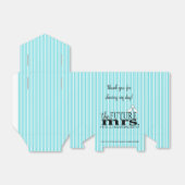 Die Zukunft des Brautparty Aqua Blue Stripes Geschenkschachtel (Ungefaltet)