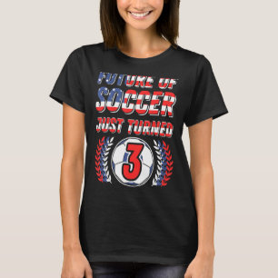 Die Zukunft des Fußballs ist gerade 3 Geburtstagsp T-Shirt