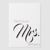 Die Zukunft Frau Brautparty Pergament Einladungen (Vorderseite)