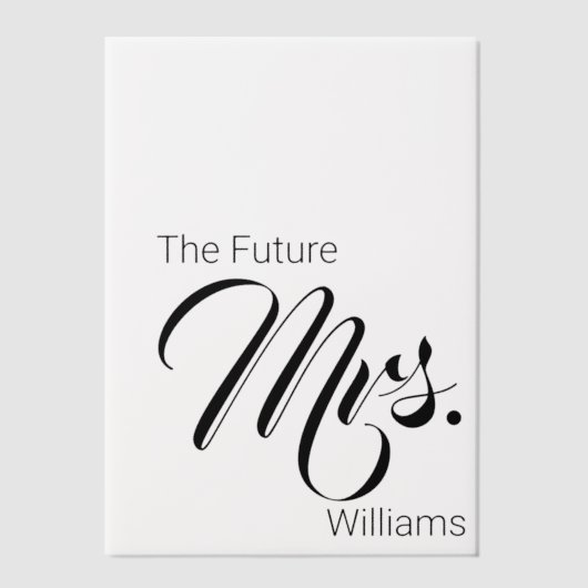 Die Zukunft Frau Brautparty Pergament Einladungen (Vorderseite)