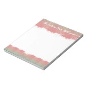 Die Zukunft Frau Bride Wedding Monogram Pink Green Notizblock (Rotiert)