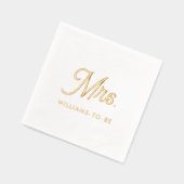 Die Zukunft Frau Custom Brautparty Gold Napkins Servietten Mit Folie (Links)