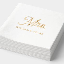 Die Zukunft Frau Custom Brautparty Gold Napkins Servietten Mit Folie