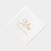 Die Zukunft Frau Custom Brautparty Gold Napkins Servietten Mit Folie (Rechts)