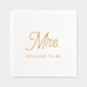 Die Zukunft Frau Custom Brautparty Gold Napkins Servietten Mit Folie (Vorderseite)