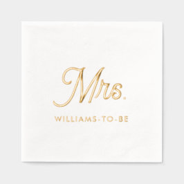 Die Zukunft Frau Custom Brautparty Gold Napkins Servietten Mit Folie