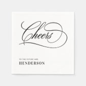 Die Zukunft Frau Elegant Brautparty Serviette (Vorderseite)