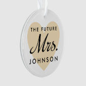 Die Zukunft Frau Herz und Name Ornament (Vorderseite)