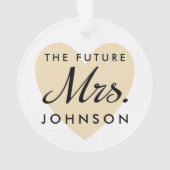 Die Zukunft Frau Herz und Name Ornament (Rückseite)