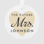 Die Zukunft Frau Herz und Name Ornament (Vorderseite)