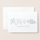 Die Zukunft Frau. (Nachname) Skript aufzeichnen Folienkarte (Vorderseite mit Umschlag)