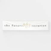 Die Zukunft Frau Name Black Gold Script White Banner (Horizontal)