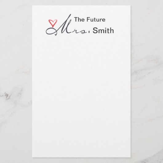 Die Zukunft Frau. - Passen Sie Ihre eigenen Wünsch Briefpapier (Vorderseite)