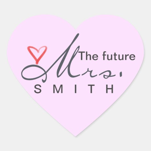 Die Zukunft Frau. - Passen Sie Ihre eigenen Wünsch Herz-Aufkleber (Vorderseite)