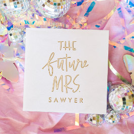 Die Zukunft Frau Personalisierte Verlobung Servietten Mit Folie