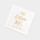 Die Zukunft Frau Personalisierte Verlobung Servietten Mit Folie (Links)