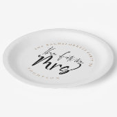 Die Zukunft Frau Verheiratet Name Script Bachelore Pappteller (Schrägansicht)