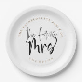 Die Zukunft Frau Verheiratet Name Script Bachelore Pappteller (Vorderseite)