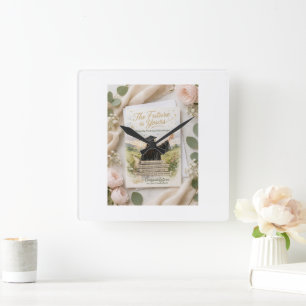 Die Zukunft gehört Dir – Elegante Mädchen-Abschlus Quadratische Wanduhr