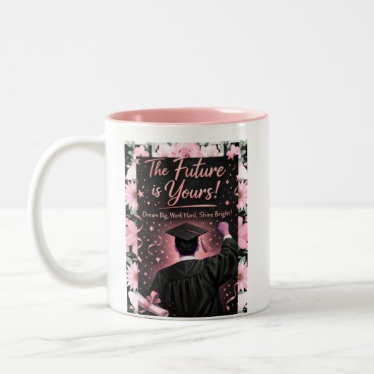 „Die Zukunft gehört dir!“ Zweifarbige Tasse (Links)