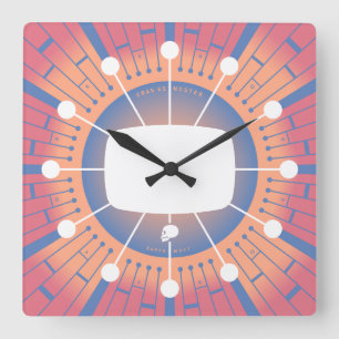 Die Zukunft gehört uns Quadratische Wanduhr