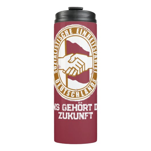 DIE ZUKUNFT GEHÖRT ZU UNS THERMOSBECHER (Vorderseite)