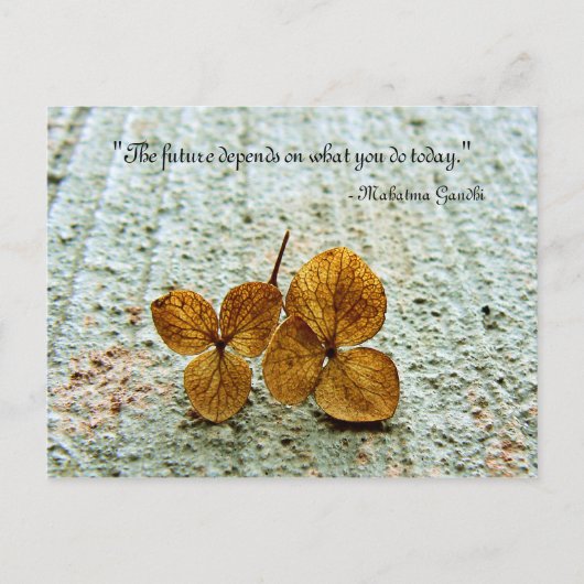 "Die Zukunft hängt davon ab, was Sie heute tun" Po Postkarte (Vorderseite)