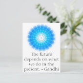 Die Zukunft hängt davon ab, was wir in der Gegenwa Postkarte (Stehend Vorderseite)