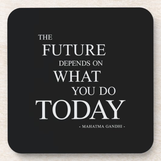 Die Zukunft Inspiriere Motivierend Angebot Getränkeuntersetzer (Vorderseite)