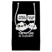 Die Zukunft ist bewölkt Wetter Computer puppen dun Kleine Geschenktüte (Vorderseite)