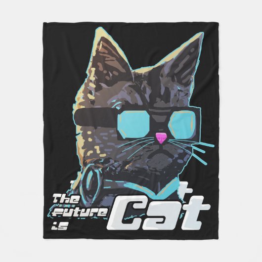 Die Zukunft ist Cat Fleecedecke (Vorderseite)