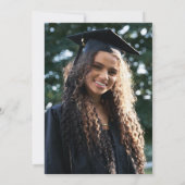 Die Zukunft ist das Foto einer hellgelben Graduier Einladung (Rückseite)