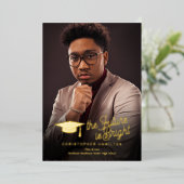 Die Zukunft ist der Abschluss für das Foto eines h Folieneinladung (Stehend vorne)