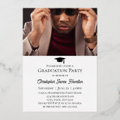 Die Zukunft ist der Abschluss für das Foto eines h Folieneinladung (Rückseite)