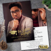 Die Zukunft ist der Abschluss für das Foto eines h Folieneinladung