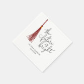 Die Zukunft ist der rechte Abschluss Maroon Tassel Serviette (Ecke)