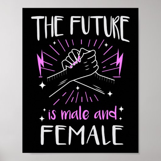 Die Zukunft ist die Ermächtigung männlicher und we Poster (Vorne)