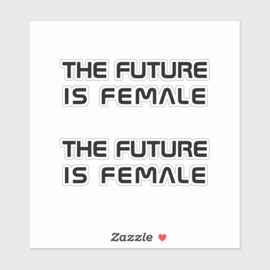 Die Zukunft ist die schwarze, moderne Typografie 2 Aufkleber (Blatt)