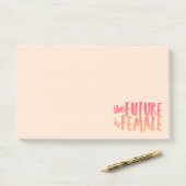 Die Zukunft ist die weibliche Post-It-Notes Post-it Klebezettel (Auf Schreibtisch)