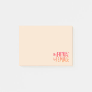 Die Zukunft ist die weibliche Post-It-Notes Post-it Klebezettel